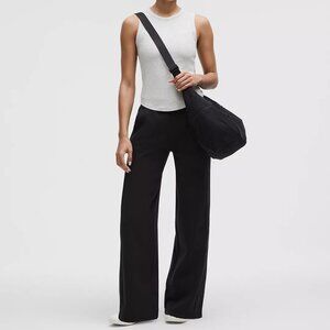 Lululemon Scuba Mid-Rise Wide-Leg Pant Black Size Small EUC